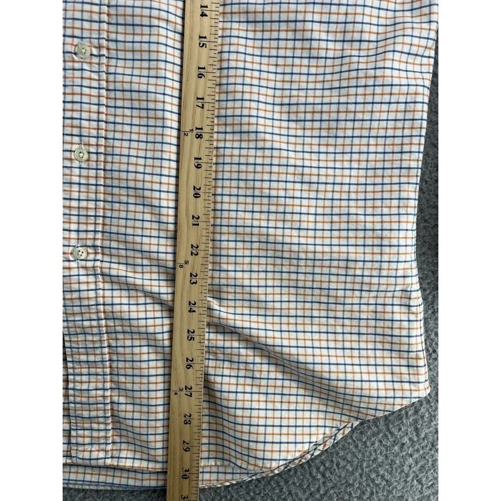 Polo Ralph‎ Lauren Shirt Mens 16.5 Classic Fit Tattersall Check Flesh Pony